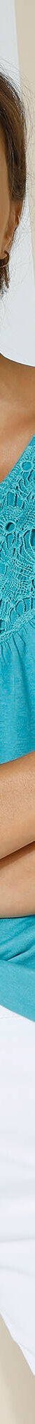 T-shirt macramé manches courtes (céladon) T-shirt macramé manches courtes (céladon)
